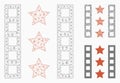 Movie Trailer Vector Mesh Wire Frame Model and Triangle Mosaic Icon