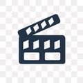 Movie vector icon isolated on transparent background, Movie tra Royalty Free Stock Photo