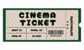 Movie vector ticket, green