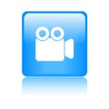 Movie video camera button Royalty Free Stock Photo