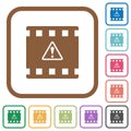 Movie warning simple icons