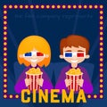 Moviegoers illustration