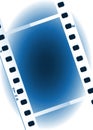 Movies film blue light background