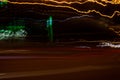Moving along the night road. Blurred lights Royalty Free Stock Photo