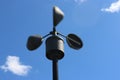 Moving anemometer on pole Royalty Free Stock Photo