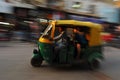 Moving auto rickshaw, Old Delhi, India