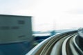 Moving blurred motion train track curved Royalty Free Stock Photo