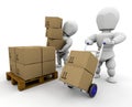 Moving boxes Royalty Free Stock Photo