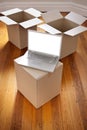 Moving Boxes Computer Removal Royalty Free Stock Photo