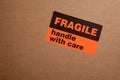 Moving boxes with fragile stickers