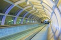 A moving walkway from Gara de Nord train station Royalty Free Stock Photo