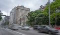 moving cars on Avenida Paulista in SÃÂ£o Paulo. blurred cars