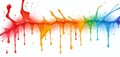 Moving colorful liquid splashes, color spectrum mixed very dynamically