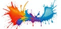 Moving colorful liquid splashes, color spectrum mixed very dynamically