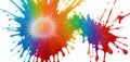Moving colorful liquid splashes, color spectrum mixed very dynamically