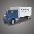 Moving company truck vector illustration. Delivery truck vector