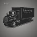 Moving company truck vector illustration. Delivery truck vector