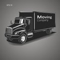 Moving company truck vector illustration. Delivery truck vector