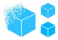 Burst Dot Sugar Cube Glyph with Halftone Version