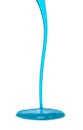 Moving down a viscous blue liquid on white Royalty Free Stock Photo