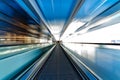 Moving escalator in airport