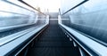 Moving escalator in morden building