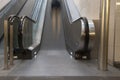 Moving escalator with people Royalty Free Stock Photo