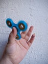 Moving Fidget Spinner in Hand