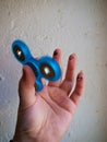 Moving Fidget Spinner in Hand