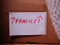 Moving fragile items with cardboard boxes and bubble wrap Royalty Free Stock Photo