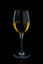 Moving glass of white wine Royalty Free Stock Photo