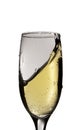 Moving glass of white wine Royalty Free Stock Photo