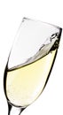 Moving glass of white wine Royalty Free Stock Photo