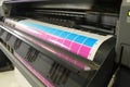 Moving head digital printing cyan magenta Royalty Free Stock Photo