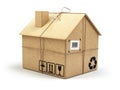 Moving house. Real estate market. Delivery concept. Cardboard bo Royalty Free Stock Photo