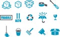 Moving Icon Set Royalty Free Stock Photo
