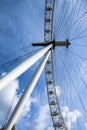 Moving London Eye on blue sky background Royalty Free Stock Photo