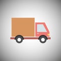 Moving machine. Car icon. Truck. Relocation. Vector illustration