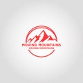 Moving Mountains logo design template idea Royalty Free Stock Photo