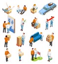 Moving People Isometric Set