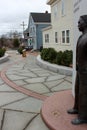 Moving piece of dark history seen in male statue set on concrete, African Burying Ground Memorial, Portsmouth, New Hampshire, 2018