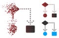 Moving Pixel Halftone Algorithm Flowchart Icon Royalty Free Stock Photo