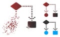 Moving Pixel Halftone Algorithm Scheme Icon