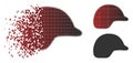 Moving Pixel Halftone Motorcycle Helmet Icon Royalty Free Stock Photo