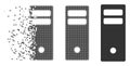 Moving Pixel Halftone Server Mainframe Icon
