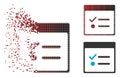 Moving Pixel Halftone Todo Items Calendar Page Icon