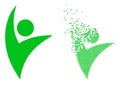 Moving Pixel and Original Eco Man Icon