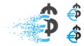 Moving Pixelated Halftone Currency Icon