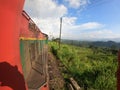 train to Badulla among tea plantations in the highlands of Sri Lanka