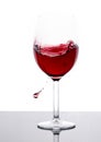 Moving red wine glass Royalty Free Stock Photo